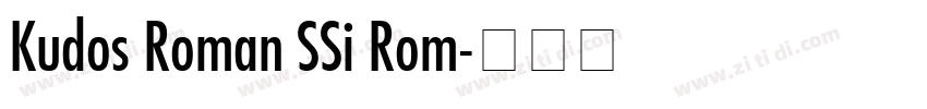 Kudos Roman SSi Rom字体转换 Kudos Roman SSi Rom字体转换